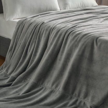 Fleece Blanket Soft Plush Throw for Couch Black 50"x60" - Colors A