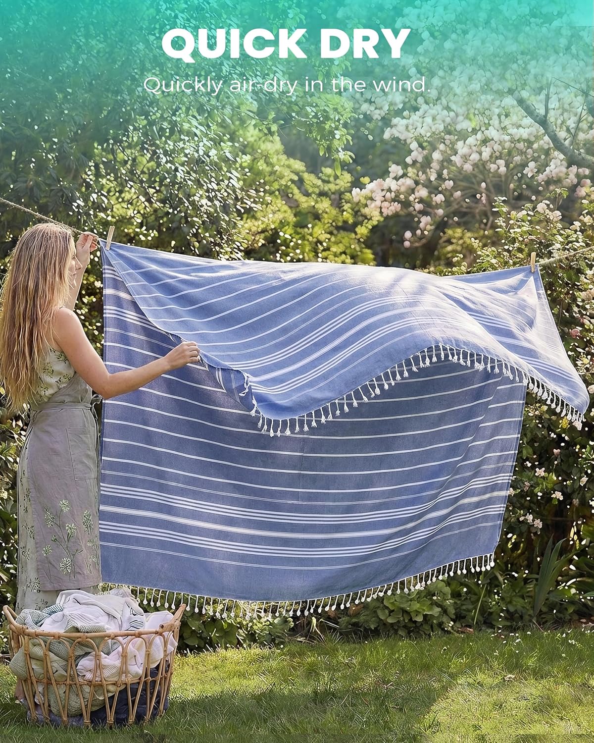 Antfuny Turkish Beach Towels Vacation Essentials Quick Dry Sand Free Oversized Bath Pool Swim Towel Extra Large XL Blanket Adult Travel Cruise Accessories Must Haves Clearance Stuff Necessities - Colors B