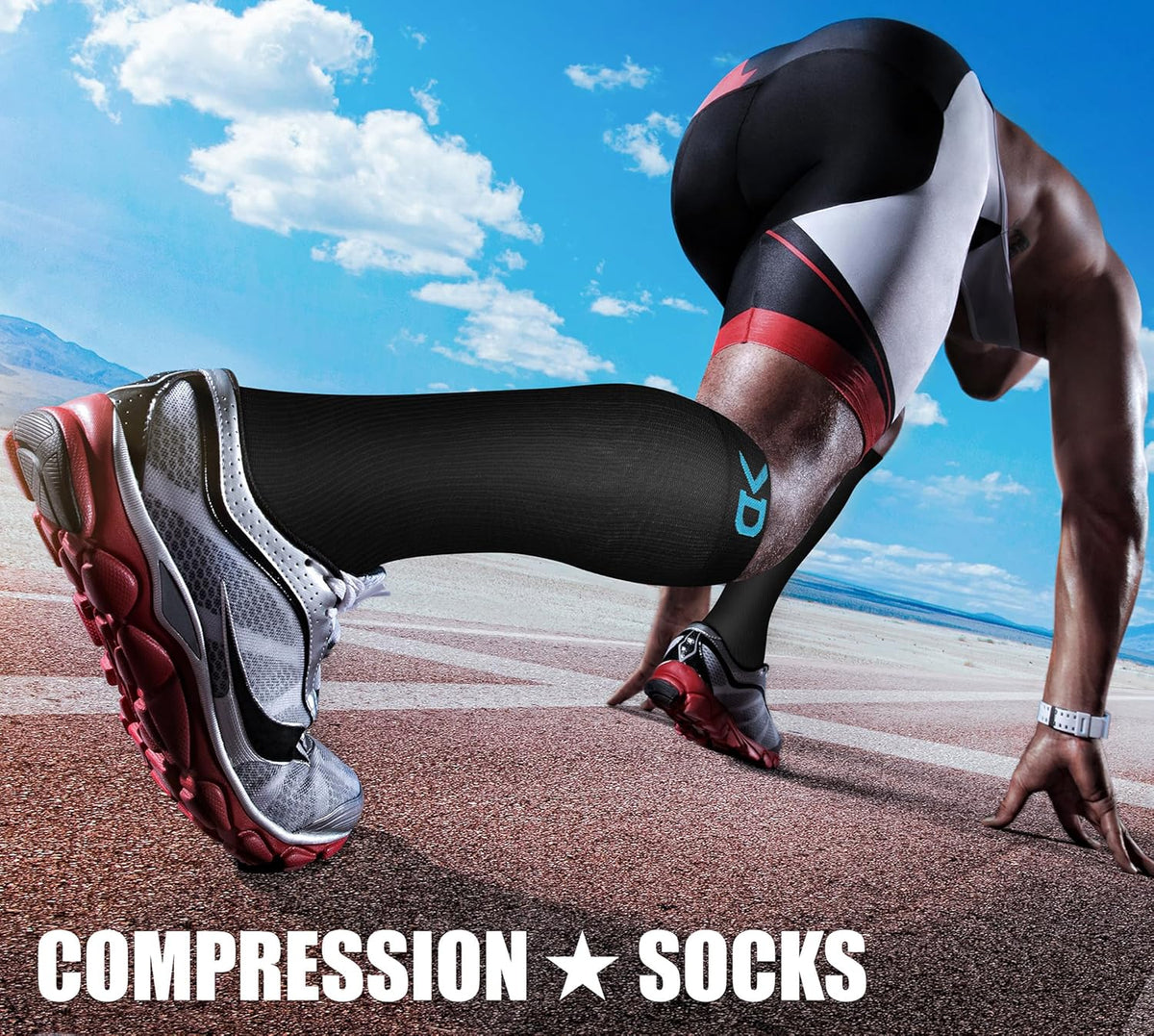 CHARMKING Compression Socks for Women & Men Circulation (3 Pairs) 15-20 mmHg is Best Support for Athletic Running Cycling