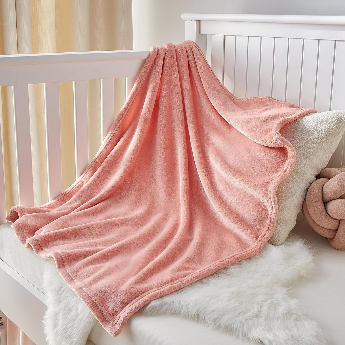 Fleece Blanket Soft Plush Throw for Couch Black 50"x60" - Colors A