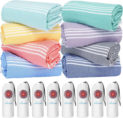 Antfuny Turkish Beach Towels Vacation Essentials Quick Dry Sand Free Oversized Bath Pool Swim Towel Extra Large XL Blanket Adult Travel Cruise Accessories Must Haves Clearance Stuff Necessities - Colors C