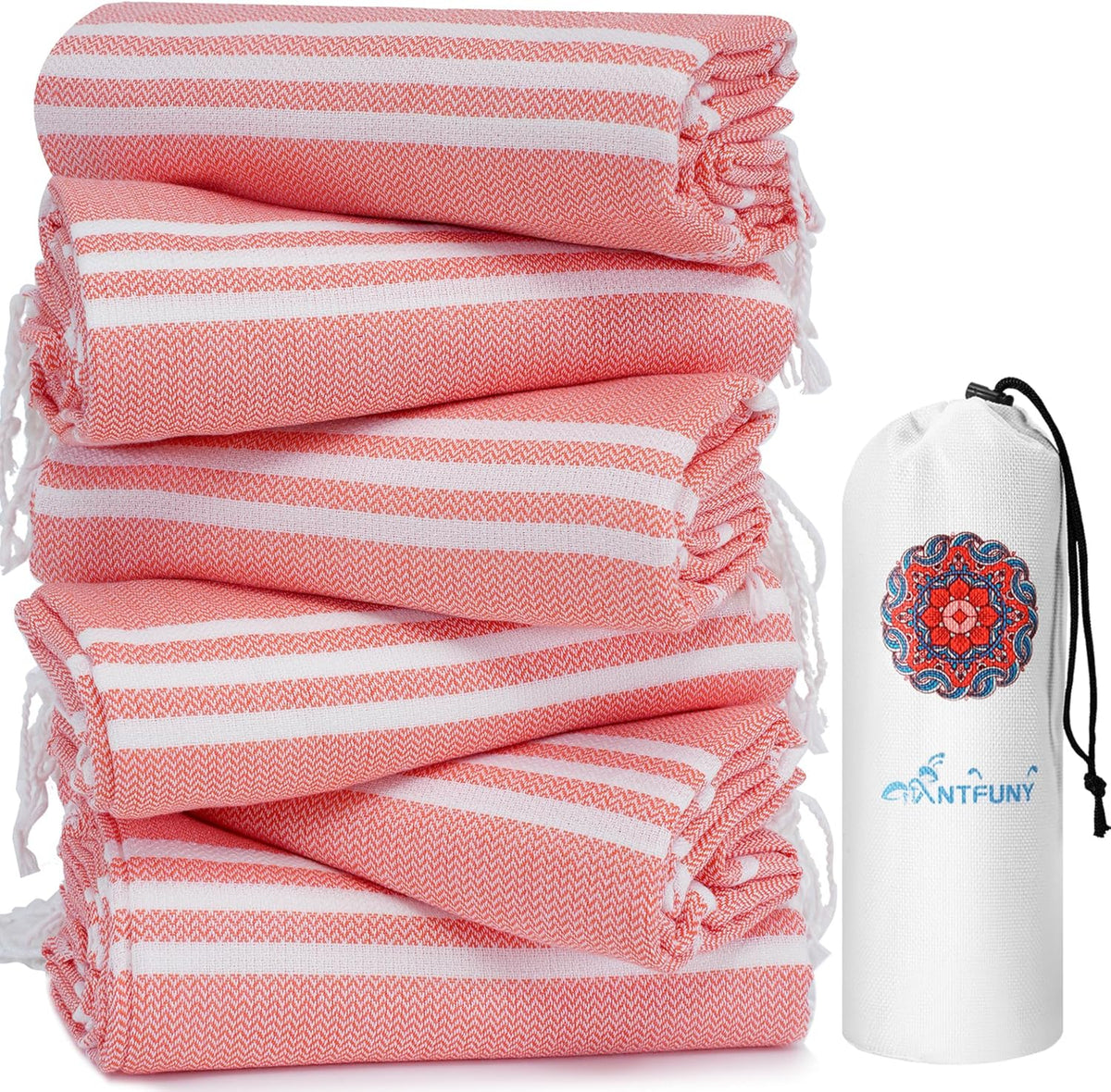 Antfuny Turkish Beach Towels Vacation Essentials Quick Dry Sand Free Oversized Bath Pool Swim Towel Extra Large XL Blanket Adult Travel Cruise Accessories Must Haves Clearance Stuff Necessities - Colors A