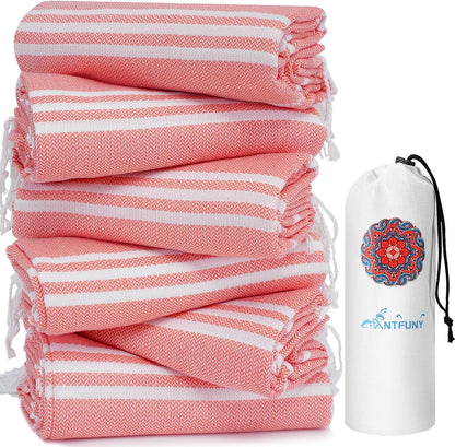 Antfuny Turkish Beach Towels Vacation Essentials Quick Dry Sand Free Oversized Bath Pool Swim Towel Extra Large XL Blanket Adult Travel Cruise Accessories Must Haves Clearance Stuff Necessities - Colors A