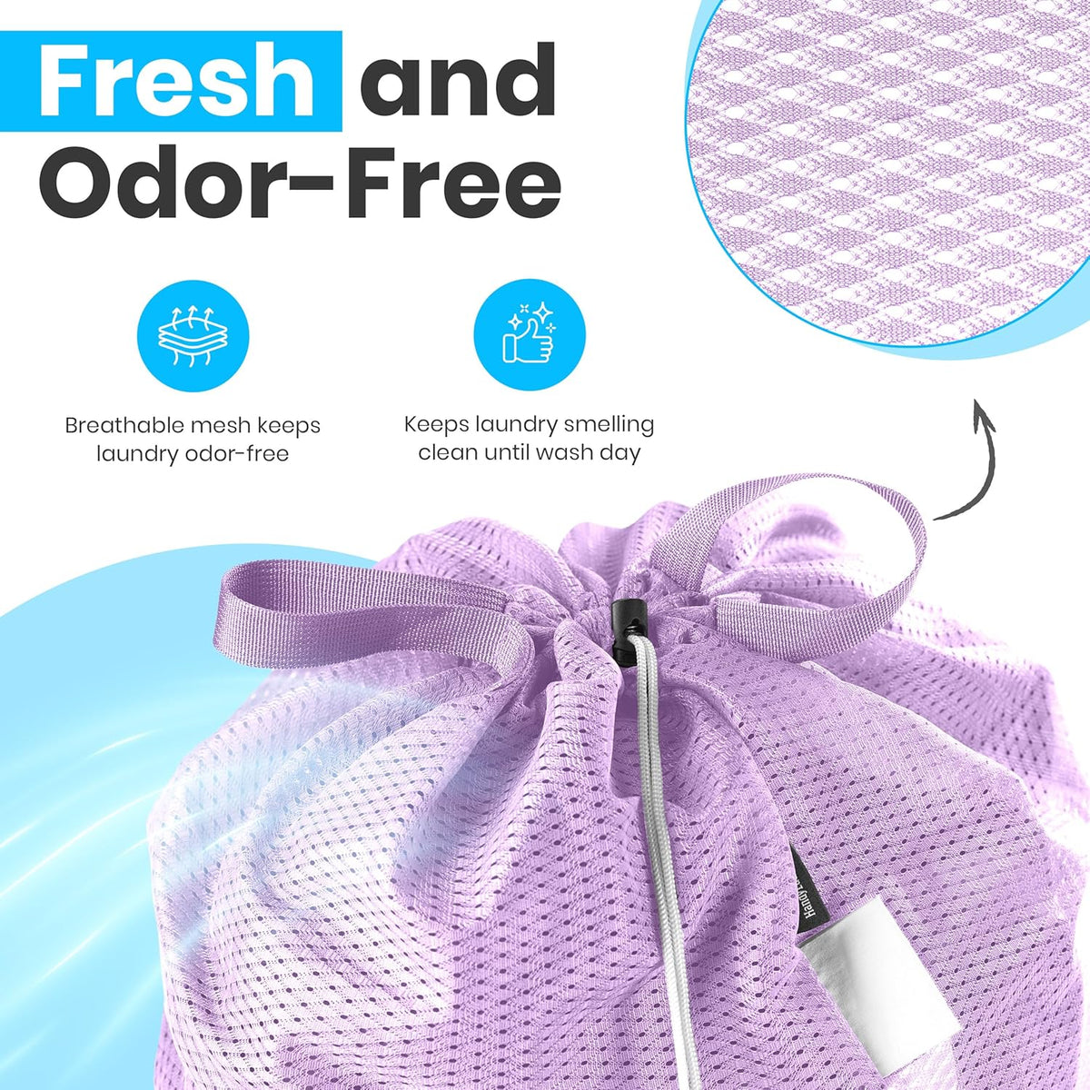 Handy Laundry Mesh Laundry Bag 24 x 36 Inches - Extra Large Heavy Duty Bag with Handles & Shoulder Strap, Breathable, Machine Washable for Dorm, Travel, Bedding & Storage - Teal