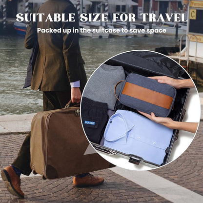 Vorspack Toiletry Bag for Men - Water Resistant Travel Bag for Toiletries, Accessories, Travel Essentials, Gifts - Black