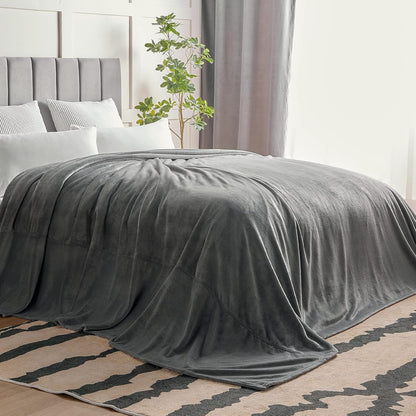 Fleece Blanket Soft Plush Throw for Couch Black 50"x60" - Colors A