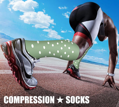 CHARMKING Compression Socks for Women & Men Circulation (3 Pairs) 15-20 mmHg is Best Support for Athletic Running Cycling