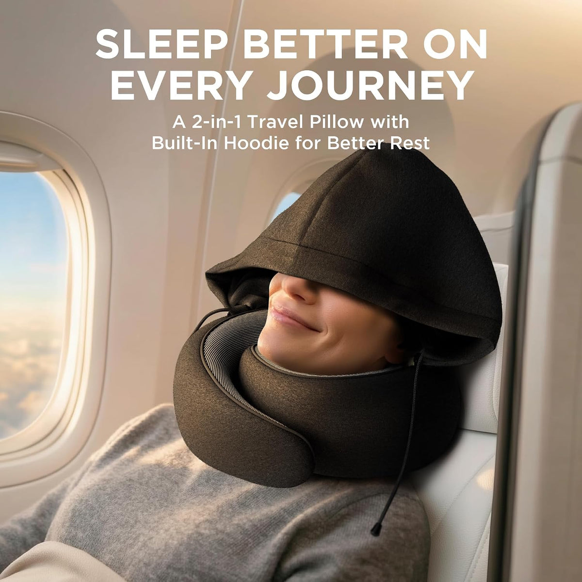 Travel Pillow and Blanket Set, 2-in-1 Airplane Travel Essentials with Soft Flannel Travel Blanket, Inflatable Pillow, Compact Carry Bag with Carabiner for Flights, Camping, Cruise Ship, Car