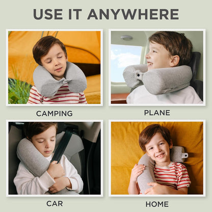 Travel Pillow and Blanket Set, 2-in-1 Airplane Travel Essentials with Soft Flannel Travel Blanket, Inflatable Pillow, Compact Carry Bag with Carabiner for Flights, Camping, Cruise Ship, Car
