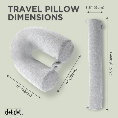 Travel Pillow and Blanket Set, 2-in-1 Airplane Travel Essentials with Soft Flannel Travel Blanket, Inflatable Pillow, Compact Carry Bag with Carabiner for Flights, Camping, Cruise Ship, Car