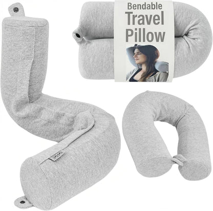 Travel Pillow and Blanket Set, 2-in-1 Airplane Travel Essentials with Soft Flannel Travel Blanket, Inflatable Pillow, Compact Carry Bag with Carabiner for Flights, Camping, Cruise Ship, Car