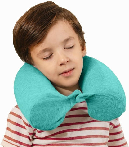 Travel Pillow and Blanket Set, 2-in-1 Airplane Travel Essentials with Soft Flannel Travel Blanket, Inflatable Pillow, Compact Carry Bag with Carabiner for Flights, Camping, Cruise Ship, Car