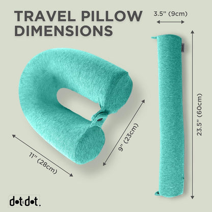 Travel Pillow and Blanket Set, 2-in-1 Airplane Travel Essentials with Soft Flannel Travel Blanket, Inflatable Pillow, Compact Carry Bag with Carabiner for Flights, Camping, Cruise Ship, Car