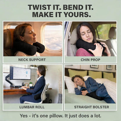 Travel Pillow and Blanket Set, 2-in-1 Airplane Travel Essentials with Soft Flannel Travel Blanket, Inflatable Pillow, Compact Carry Bag with Carabiner for Flights, Camping, Cruise Ship, Car
