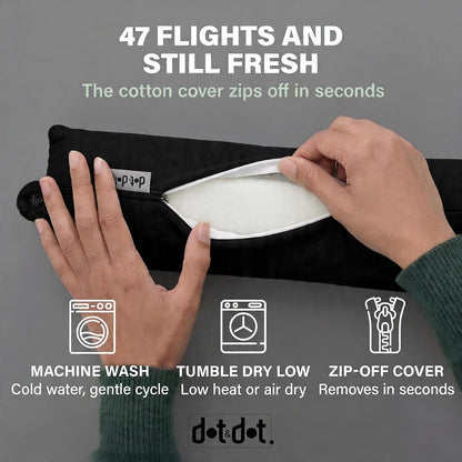 Travel Pillow and Blanket Set, 2-in-1 Airplane Travel Essentials with Soft Flannel Travel Blanket, Inflatable Pillow, Compact Carry Bag with Carabiner for Flights, Camping, Cruise Ship, Car