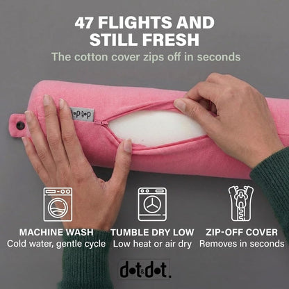 Travel Pillow and Blanket Set, 2-in-1 Airplane Travel Essentials with Soft Flannel Travel Blanket, Inflatable Pillow, Compact Carry Bag with Carabiner for Flights, Camping, Cruise Ship, Car