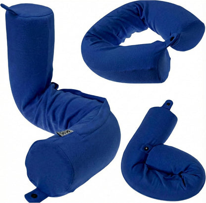 Travel Pillow and Blanket Set, 2-in-1 Airplane Travel Essentials with Soft Flannel Travel Blanket, Inflatable Pillow, Compact Carry Bag with Carabiner for Flights, Camping, Cruise Ship, Car