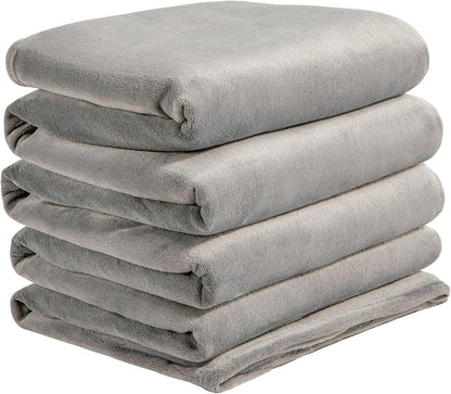 Fleece Blanket Soft Plush Throw for Couch Black 50"x60" - Colors A