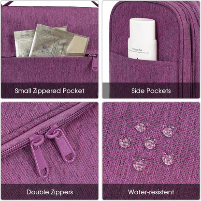 Narwey Hanging Toiletry Bag for Women Travel Makeup Bag Organizer Toiletries Bag for Cosmetics Essentials Accessories