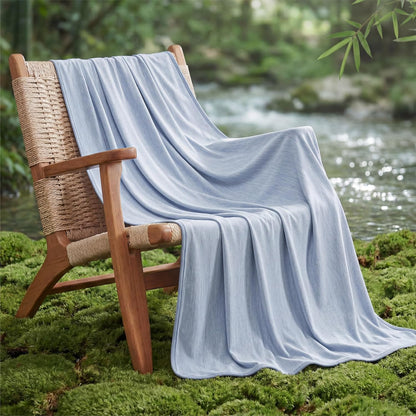 Bedsure Silky Soft Summer Cooling Blanket for Hot Sleepers, Rayon Derived from Bamboo Cold Throw Blanket for Couch, Lightweight Bed Cooling Throw Camping Picnic Travel Outdoor Dorm Essentials, 50x70