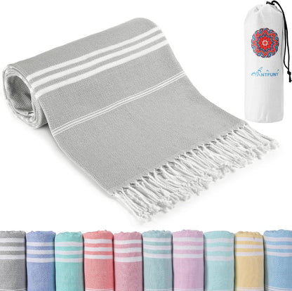Antfuny Turkish Beach Towels Vacation Essentials Quick Dry Sand Free Oversized Bath Pool Swim Towel Extra Large XL Blanket Adult Travel Cruise Accessories Must Haves Clearance Stuff Necessities - Colors B
