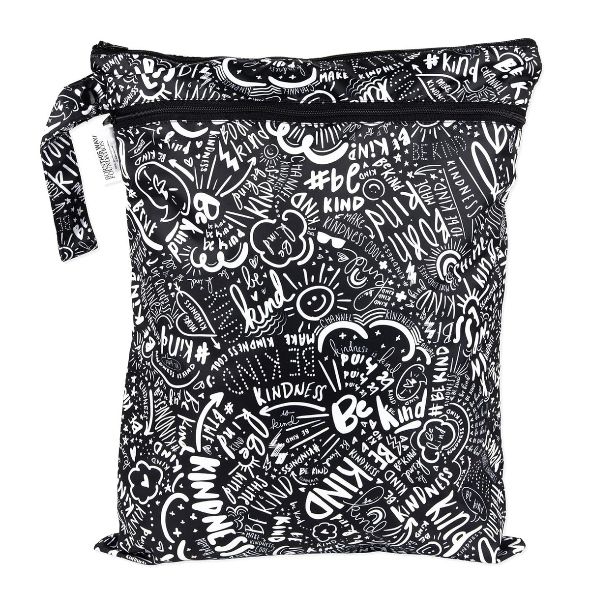 Bumkins Waterproof Wet Bag for Baby, Travel, Swim Suit, Cloth Diapers, Pump Parts, Pool, Beach, Gym Clothes, Toiletry, Hook to Stroller, Daycare, Zipper Reusable Wetdry Packing Pouch, Jungle