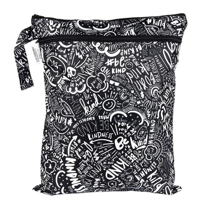 Bumkins Waterproof Wet Bag for Baby, Travel, Swim Suit, Cloth Diapers, Pump Parts, Pool, Beach, Gym Clothes, Toiletry, Hook to Stroller, Daycare, Zipper Reusable Wetdry Packing Pouch, Jungle