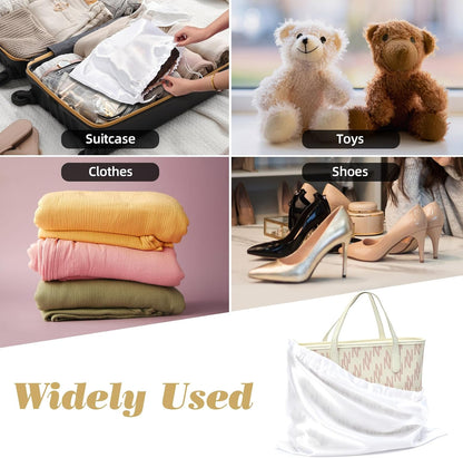 3Pack Drawstring Dust Bags for Handbags Silk Purses