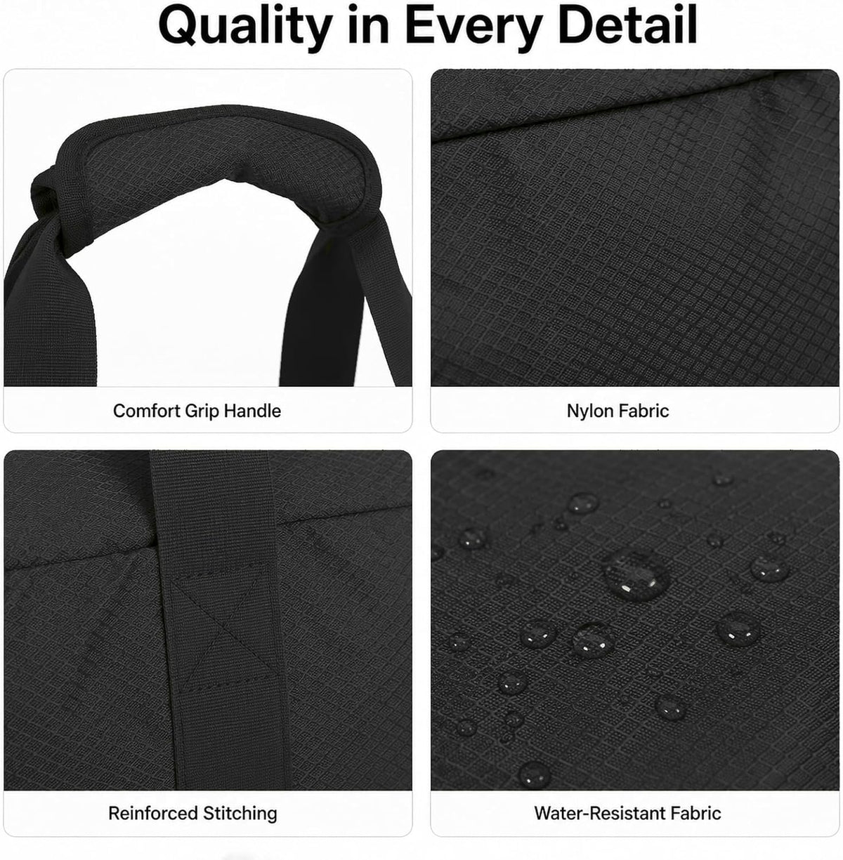 Foldable Travel Duffle Bag with Trolley Sleeve 40L Travel Bag