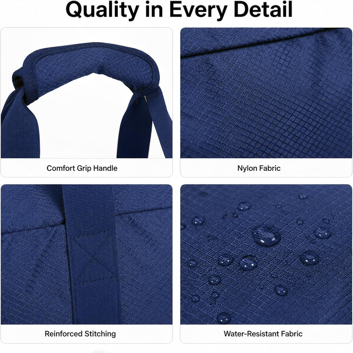 Foldable Travel Duffle Bag with Trolley Sleeve 40L Travel Bag
