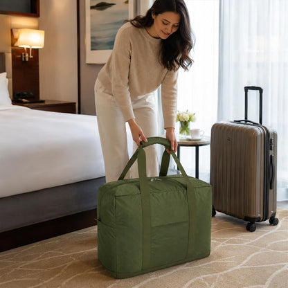Foldable Travel Duffle Bag with Trolley Sleeve 40L Travel Bag