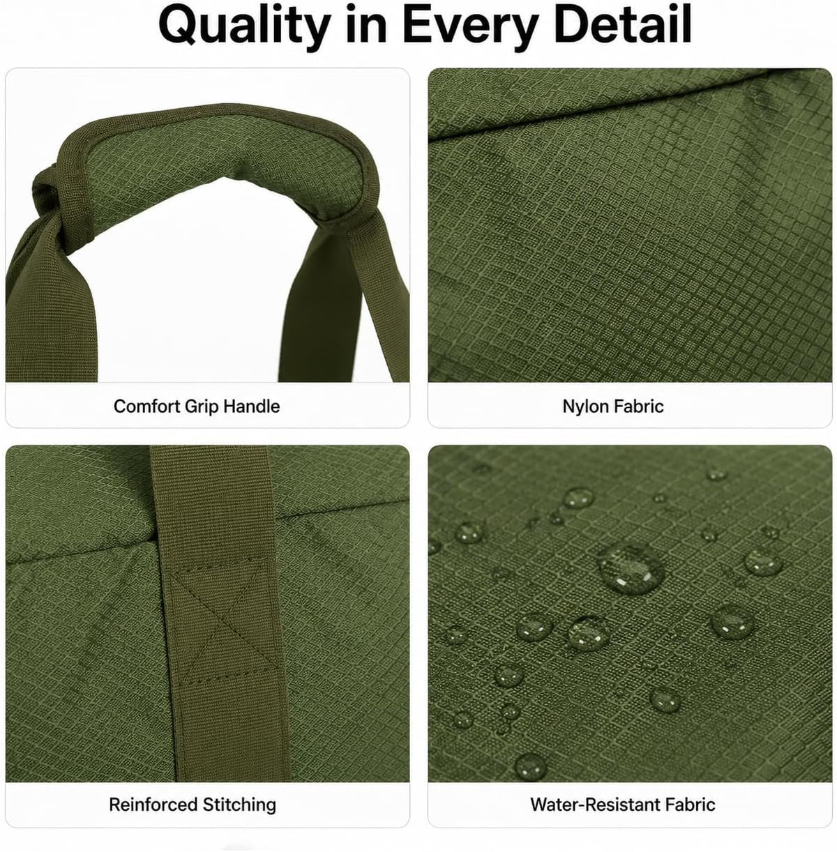 Foldable Travel Duffle Bag with Trolley Sleeve 40L Travel Bag