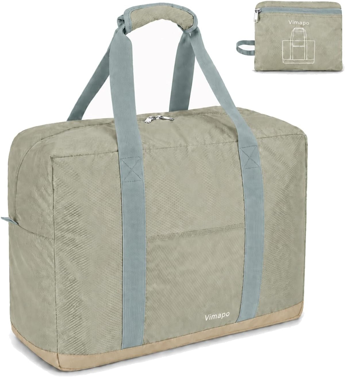 Foldable Travel Duffle Bag with Trolley Sleeve 40L Travel Bag