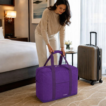 Foldable Travel Duffle Bag with Trolley Sleeve 40L Travel Bag