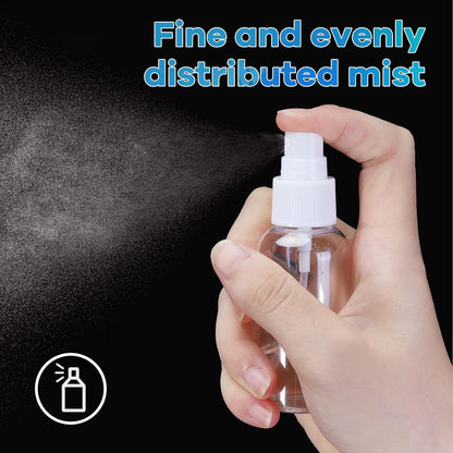 5 Pack Small Spray Bottles for Travel - 50ml Spray Bottle Leak Proof, Fine Mist Empty Spritzer Bottles, Reusable Clear Plastic Mini Travel Bottle for Storage Essential Oils, Cleaning, Perfume