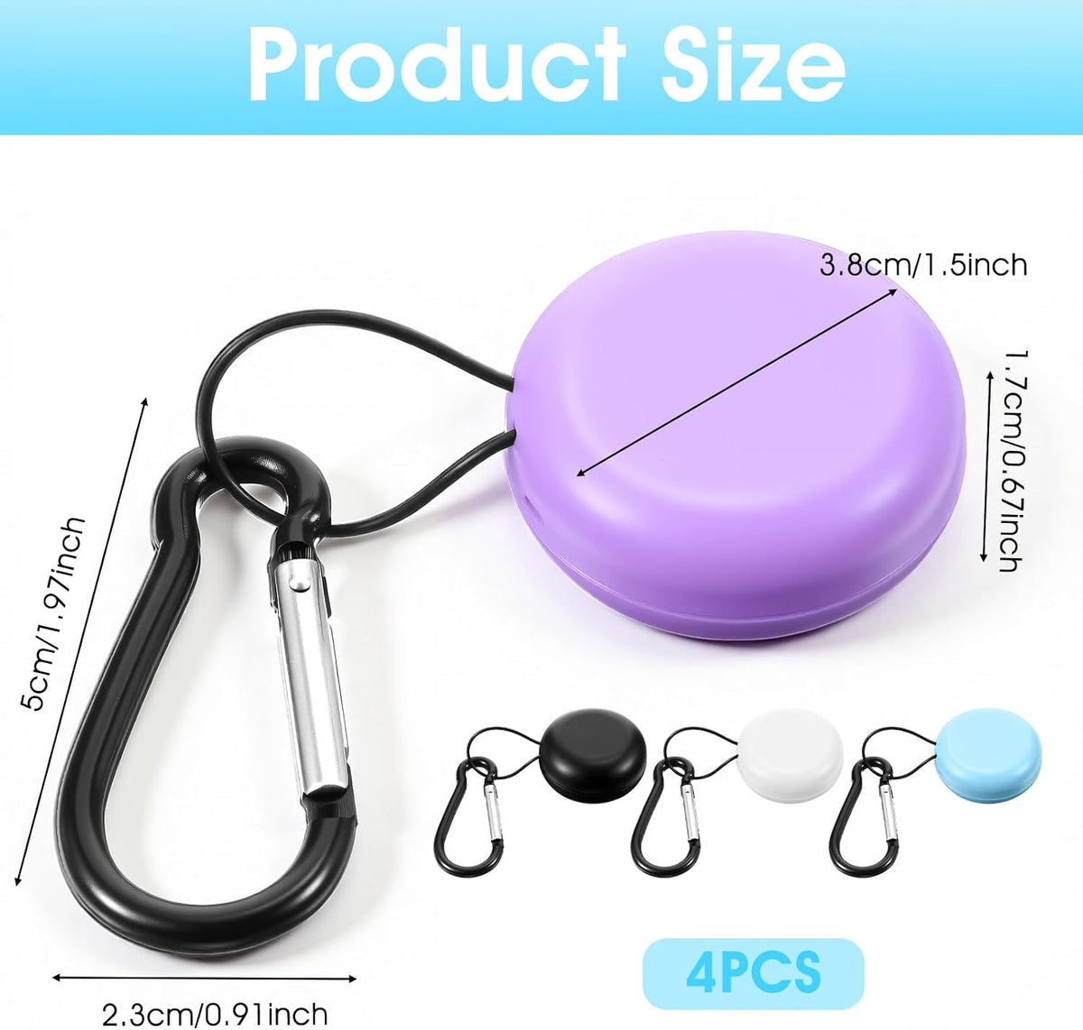 4 Pcs Earplug Case, Portable Loop Ear Plug Carrying Case, Work