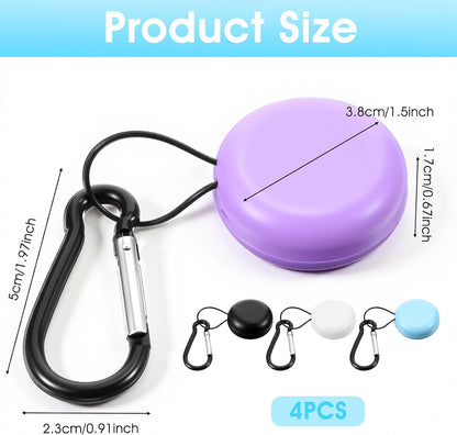 4 Pcs Earplug Case, Portable Loop Ear Plug Carrying Case, Work