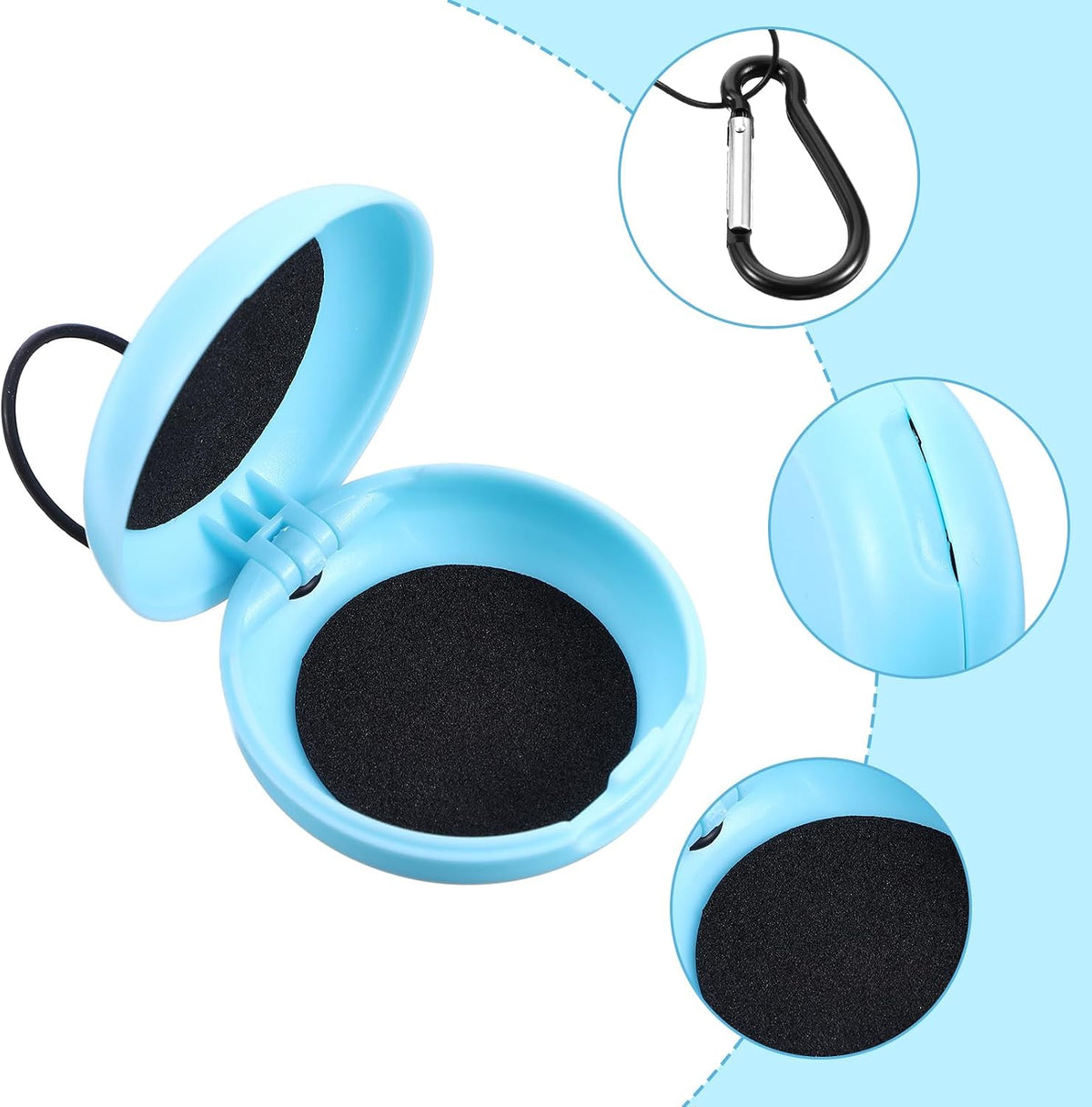 4 Pcs Earplug Case, Portable Loop Ear Plug Carrying Case, Work