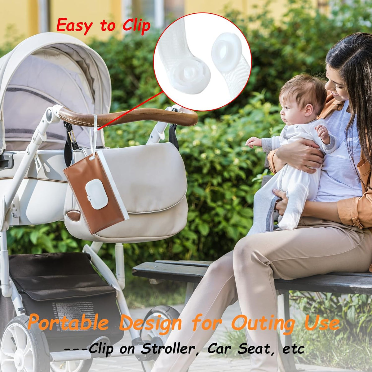 4 Pack Wipes Dispenser, Portable Baby Wipe Case, Refillable Baby Wipes Container, Wipe Holder, Keeps Wipes Fresh, Reusable Wet Wipe Pouch for Outdoor Outing, Camping, Hiking. PureColor