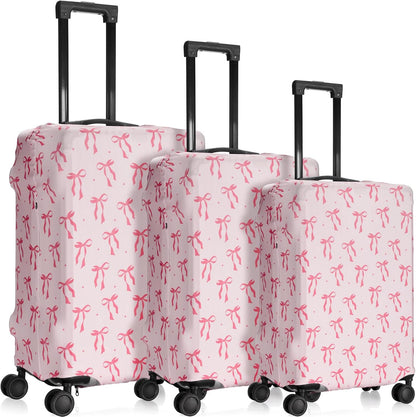 3 Pieces Travel Luggage Cover, S/medium/L;Vintage Theme;Multicolor