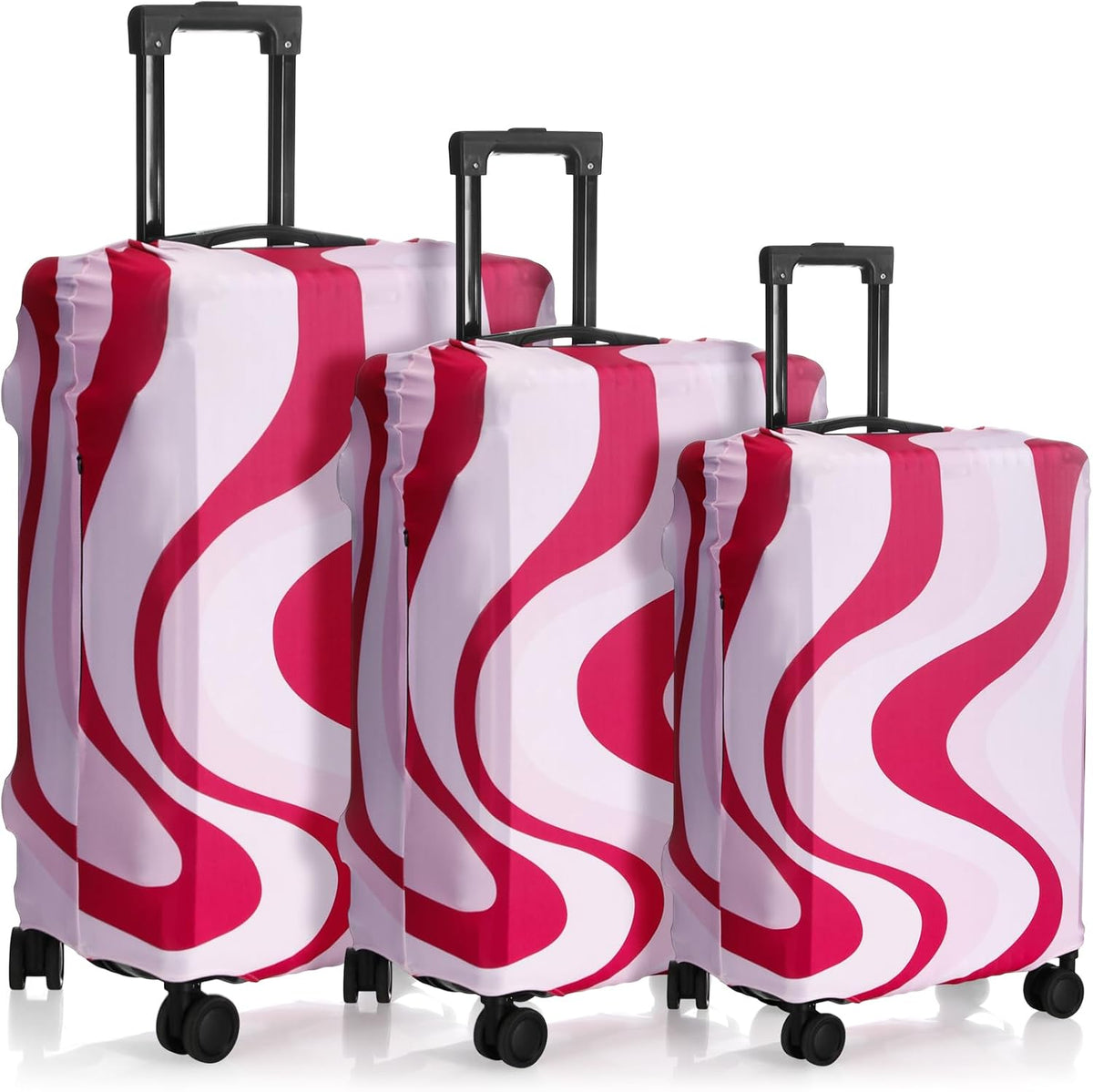 3 Pieces Travel Luggage Cover, S/medium/L;Vintage Theme;Multicolor