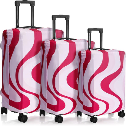 3 Pieces Travel Luggage Cover, S/medium/L;Vintage Theme;Multicolor