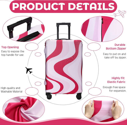 3 Pieces Travel Luggage Cover, S/medium/L;Vintage Theme;Multicolor