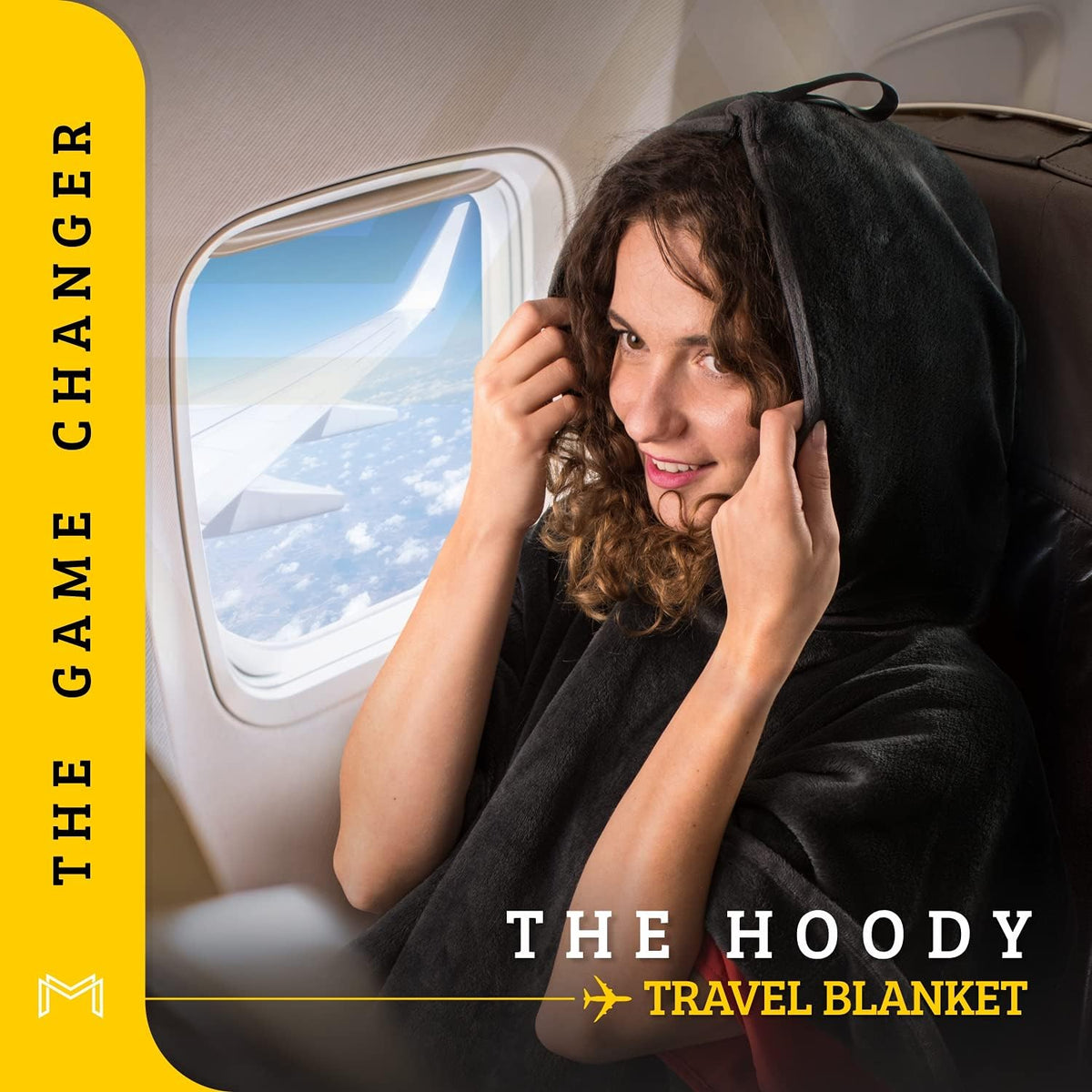 Travel Blanket and Pillow Set, Airplane Blanket with Cotton Pillowcase
