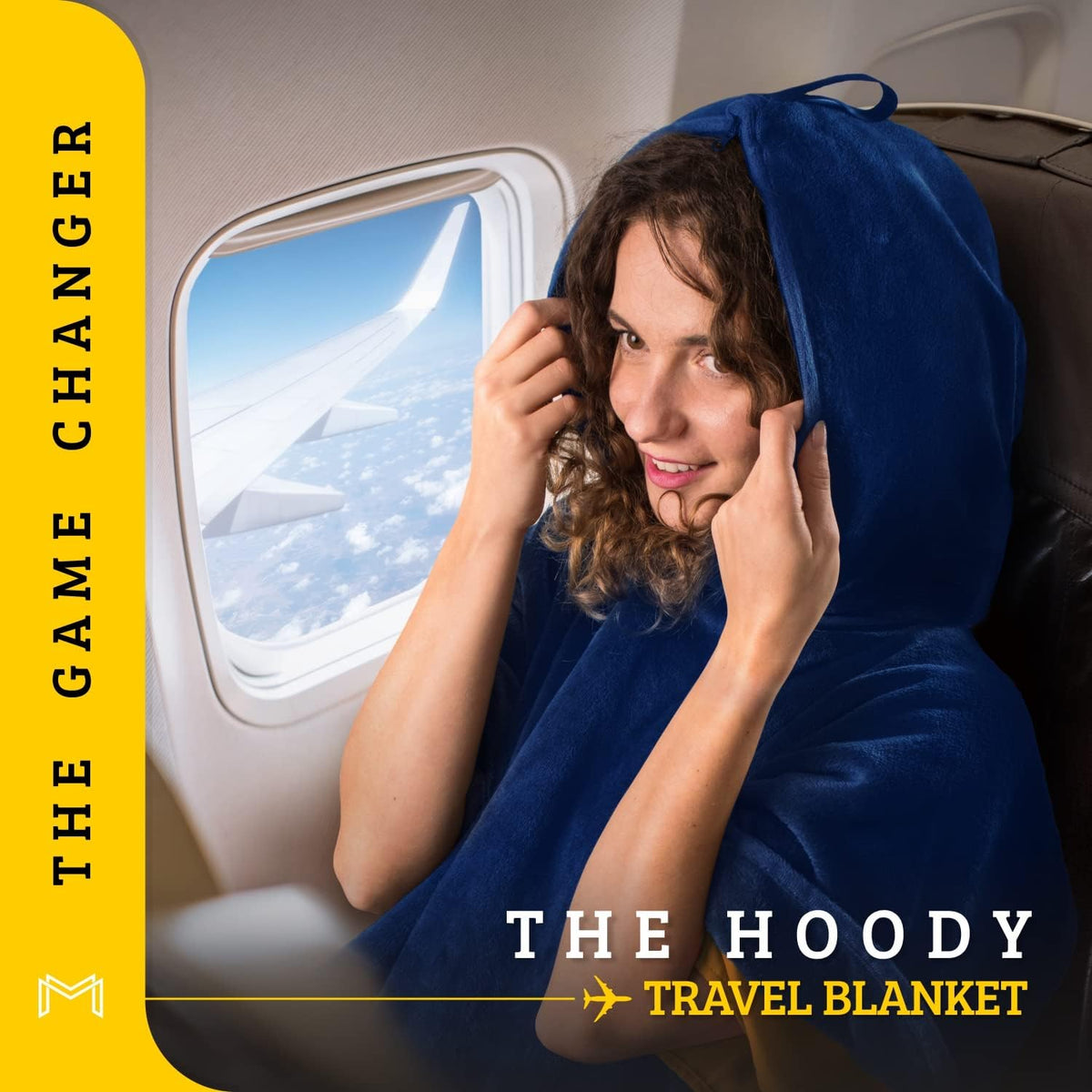 Travel Blanket and Pillow Set, Airplane Blanket with Cotton Pillowcase