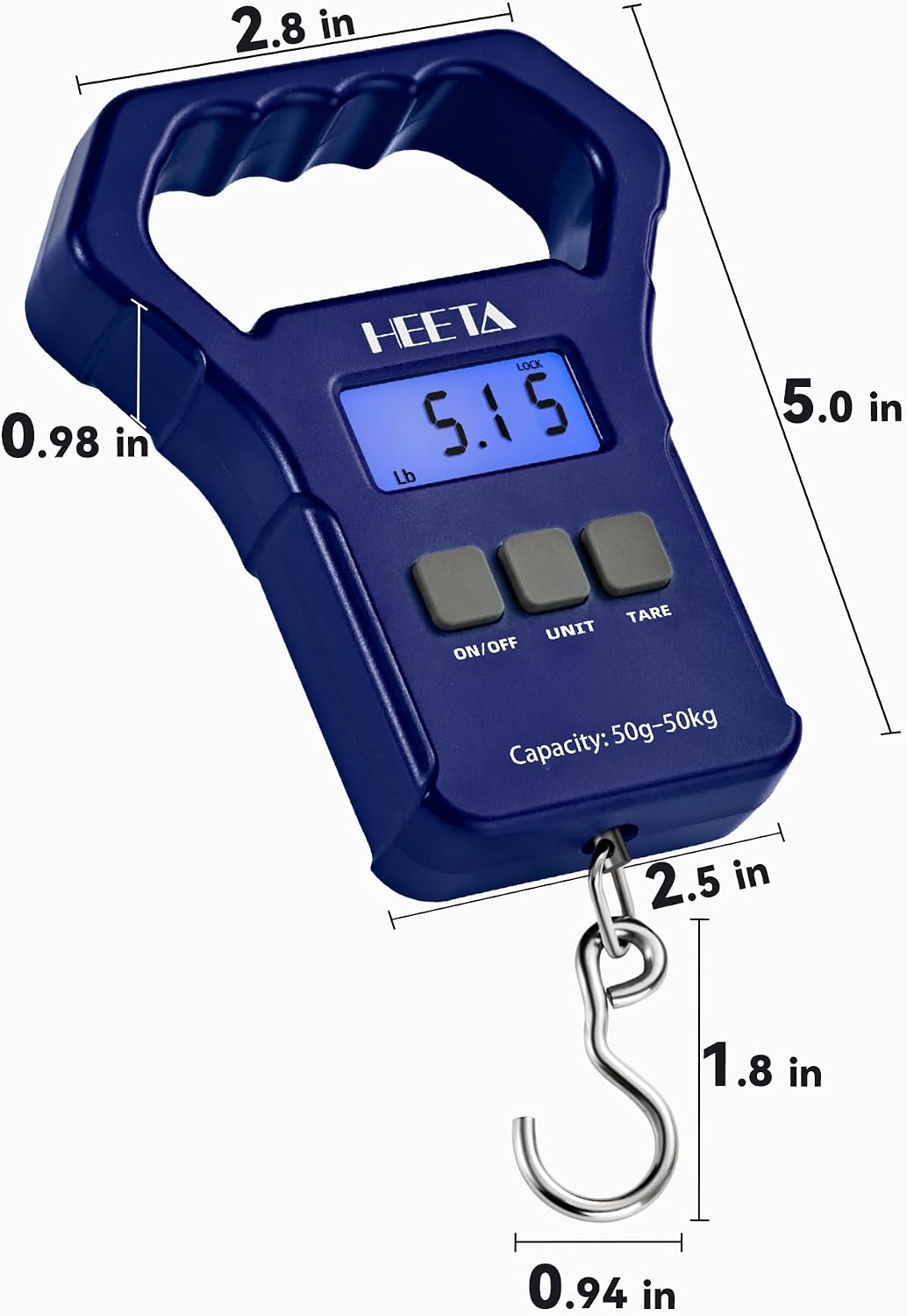 Fish Scale 110lb/50kg Digital Hanging Fishing Luggage Weight Scale