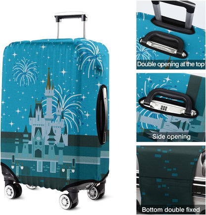 Red Bow Luggage Cover Protector Fit 29-32 Inch, Black