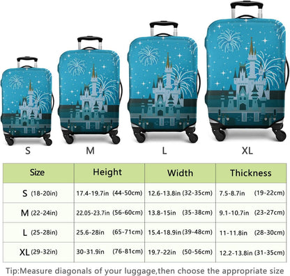 Red Bow Luggage Cover Protector Fit 29-32 Inch, Black