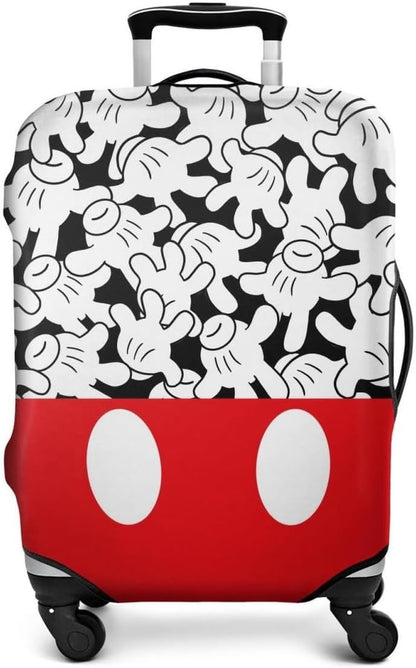 Red Bow Luggage Cover Protector Fit 29-32 Inch, Black