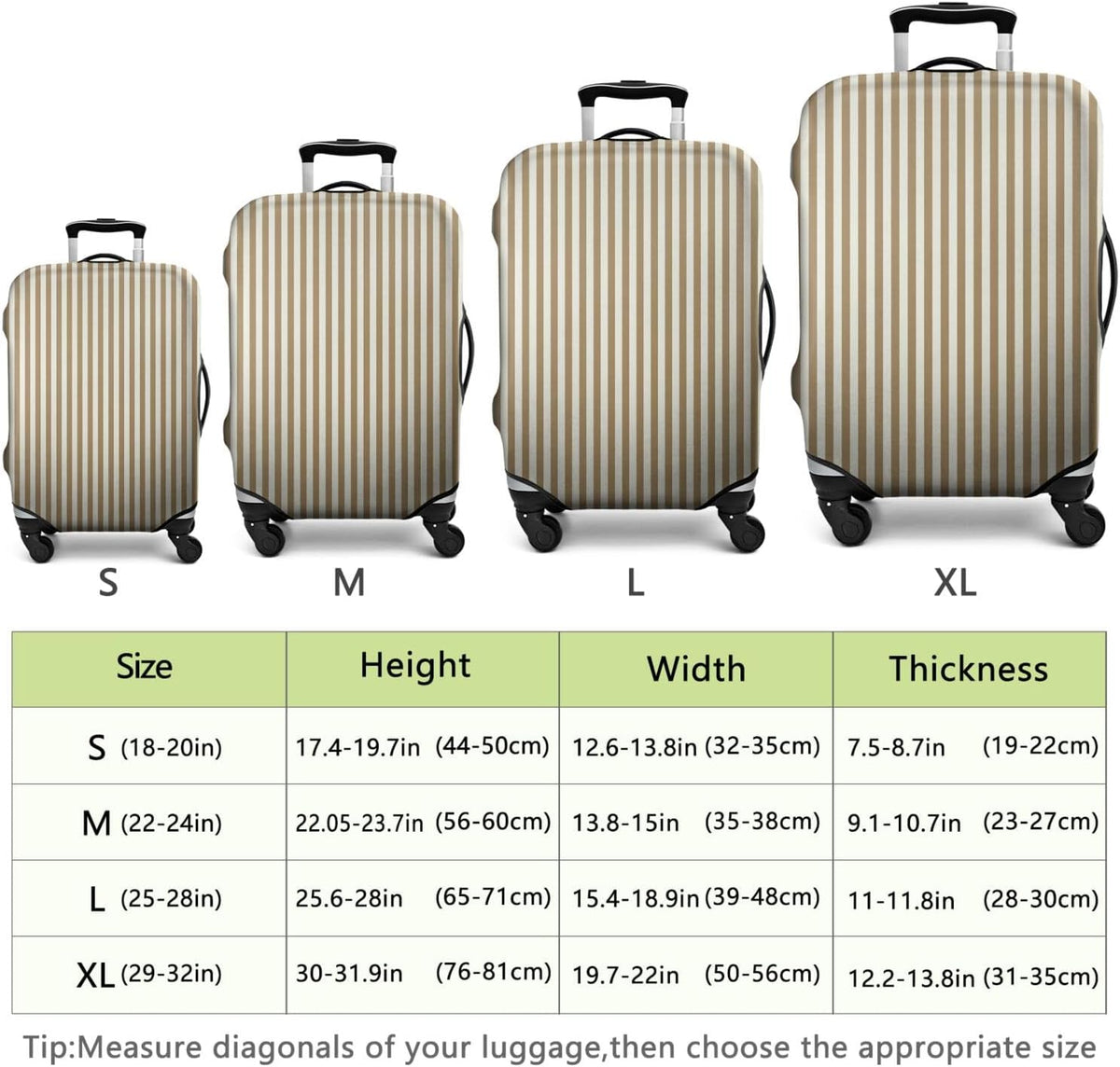 Red Bow Luggage Cover Protector Fit 29-32 Inch, Black